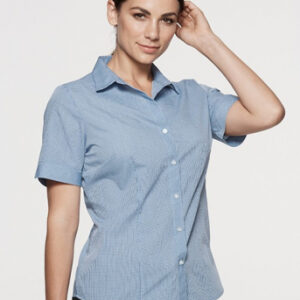 Aussie Pacific Ladies Toorak Check Short Sleeve Shirt