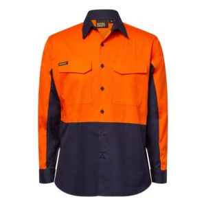 NCC RIPSTOP HI VIS TWO TONE LONG SLEEVE VENTED SHIRT